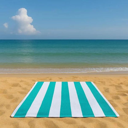Sand Free Beach Towel Extra Large 100x200cm Kabana Stripe Quick Dry Microfibre Towel for Beach, Pool & Travel