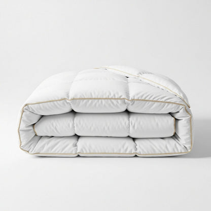 Goose Feather & Down Duvet cover set, Cotton Cover, Box-Stitched, All Season Warm quilts Cover set tog 10.5 to tog 18.5 cold night