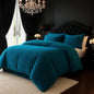 New Soft Teddy Fleece Duvet Quilt Cover Bedding Set with 2 Matching Pillow Cases Cosy bedding All Sizes Pink Teal Black Grey Snuggle Cozy bedding Duvet Cover