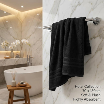 2PC Cotton Bath Towel 500GSM 70x130cm Soft Absorbent Quick Dry Large Towel for Bathroom Home Spa Hotel