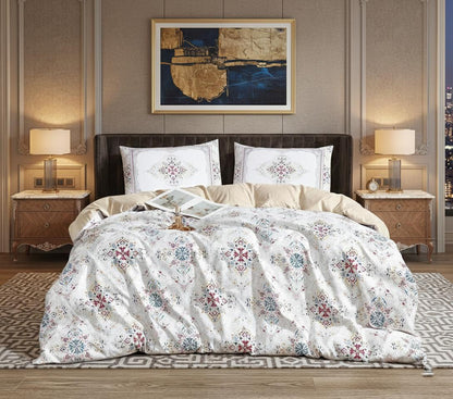 Floral Duvet Cover Set 3 Piece Double & King Size Soft Microfiber Bedding Set with 2 Pillowcases Floral Bed Linen Quilt Cover UK