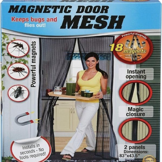 Magnetic Mesh Screen Door Curtain with Automatic Magnetic Closure, Hands-Free Bug Screen for Home, Patio & Garden Doors