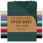 Extra Deep Fitted Bed Sheet 40cm Soft Plain Mattress Cover with Elastic Fit Easy Care Bedding for Daily Use