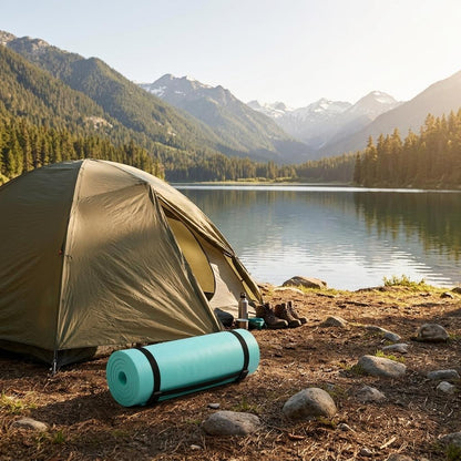Waterproof EVA Camping Mat 180 x 50 x 0.6cm Lightweight Roll Up Foam Sleeping Pad Outdoor Mat for Camping, Hiking, Picnic & Beach