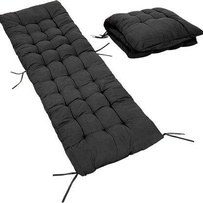 Extra Thick 8Cm Full Length Zero Gravity Chair Only Cushion Soft Padded Seat with Ties Quilted & Breathable Fabric for Recliners Patio Chairs Garden Loungers (170 x 53 x 8 cm)