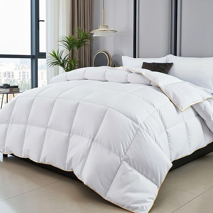 Luxury Feather & Down Duvet Quilt 100% Cotton Cover Warm Soft Breathable Bedding Single Double King Super King Multiple Tog
