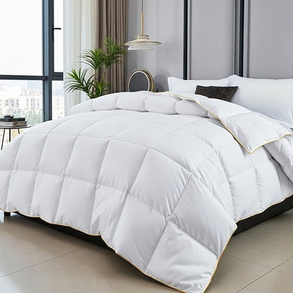 Luxury Feather & Down Duvet Quilt 100% Cotton Cover Warm Soft Breathable Bedding Single Double King Super King Multiple Tog