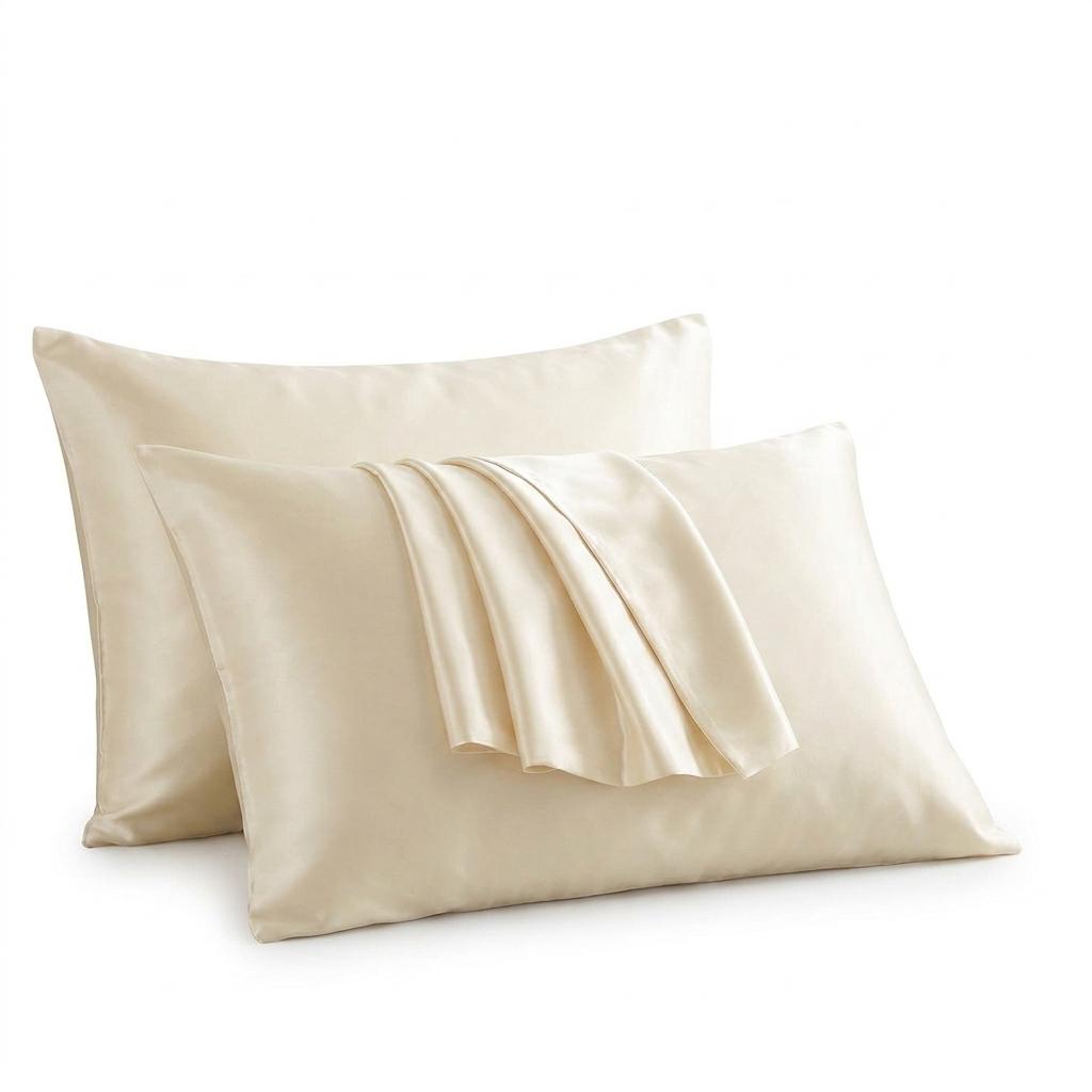 Satin Silk Pillowcases for Hair and Skin 2 Pack Standard Size 50x75cm Envelope Closure Pillow Case