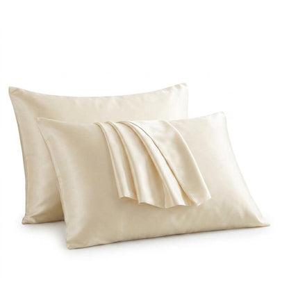 Satin Silk Pillowcases for Hair and Skin 2 Pack Standard Size 50x75cm Envelope Closure Pillow Case