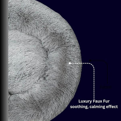 Pet Small Pet Bed Anti-Anxiety Dog Bed Soft Plush Shaggy Calming Cat Bed Non Slip Base Hypoallergenic Machine Washable Joint Support For Small Cats & Dogs