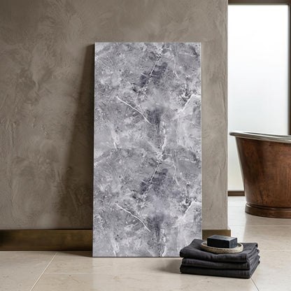 Marble Effect Waterproof Wall Tile Stickers 30cm x 60cm 10-20PCS Easy DIY PVC Peel and Stick Decor for Kitchen Bathroom Living Room