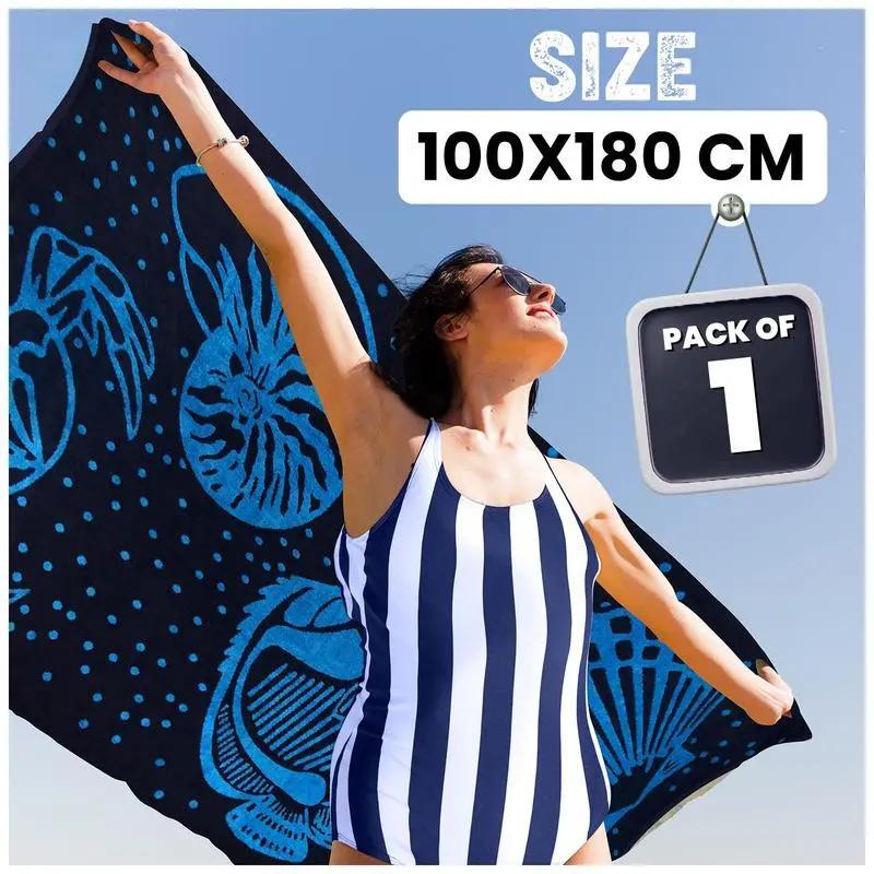 Extra Large Beach Towel Quick Dry Sand Resistant Lightweight Travel Towel XXL 100 x 180 cm Soft Adult Towel