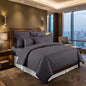 Satin Stripe Duvet Cover Set Soft Microfiber Bedding Set Single Double King Super King