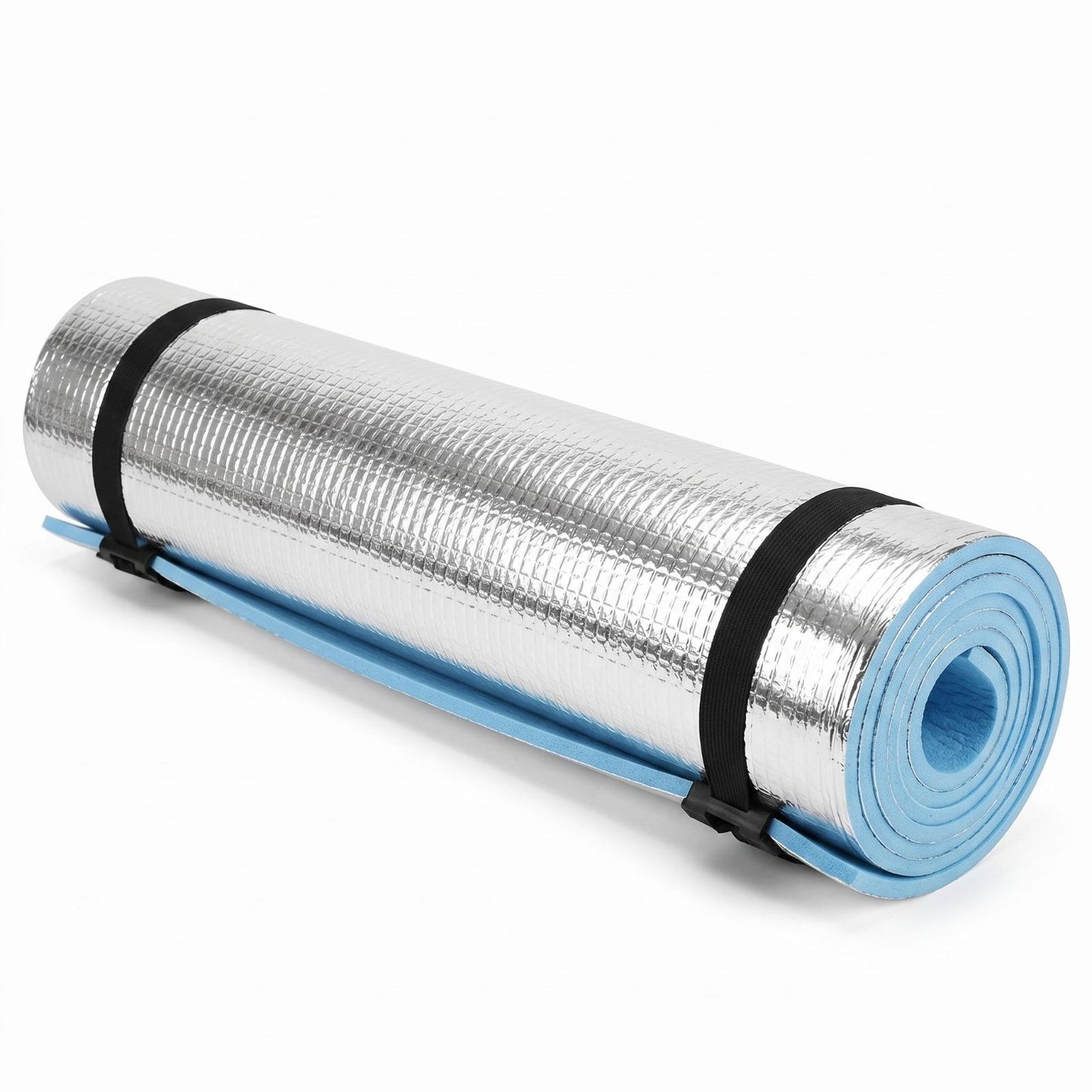Aluminium EVA Foam Camping Mat 180x50cm – Waterproof Roll Up Sleeping Mat for Camping, Hiking & Outdoor Activities with Storage Straps