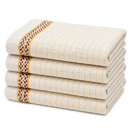Cotton Waffle Weave Tea Towels Set of 4 Soft Absorbent Kitchen Towels for Drying Dishes and Cleaning