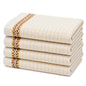Cotton Waffle Weave Tea Towels Set of 4 Soft Absorbent Kitchen Towels for Drying Dishes and Cleaning