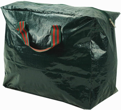 Large Christmas Lights Storage Bag Zip Closure Strong Handles Delicate Decorations Ornaments Baubles Wrapping Paper and Tinsel Storage Durable Woven Polyethylene Material L46 x W25 x H38cm