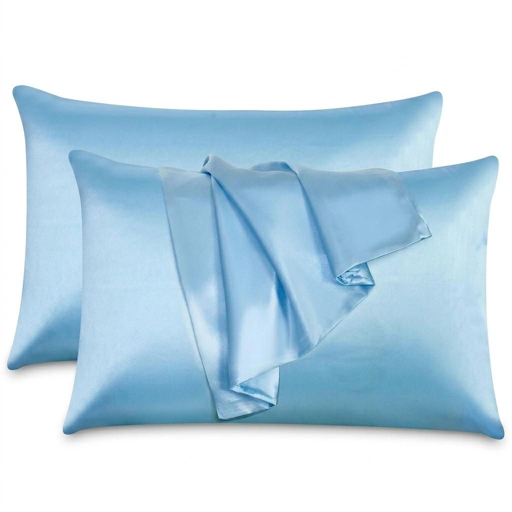 Satin Silk Pillowcases for Hair and Skin 2 Pack Standard Size 50x75cm Envelope Closure Pillow Case