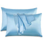 Satin Silk Pillowcases for Hair and Skin 2 Pack Standard Size 50x75cm Envelope Closure Pillow Case