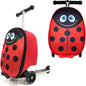 2-in-1 Kids Scooter Suitcase 18 Inch Foldable Ride-On Children's Luggage 25L Lightweight Travel Case with Smooth Wheels for Boys & Girls 5+