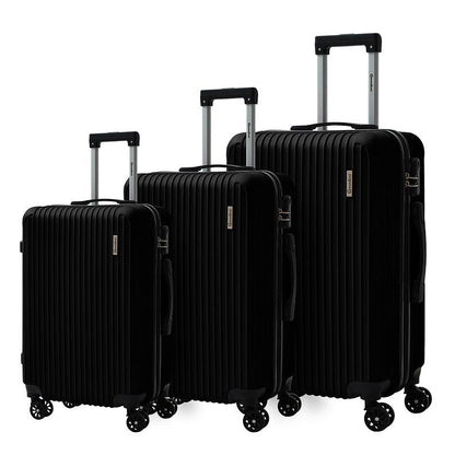 3 Piece Hard Shell Luggage Set – Lightweight ABS Suitcase Set with 4 Spinner Wheels, TSA Lock & Telescopic Handle | Cabin, Medium & Large