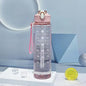 32oz Motivational Water Bottle 1L with Time Marker & Straw Leakproof BPA-Free Sports Hydration Bottle with Hourly Drink Reminder for Gym, Fitness & Office