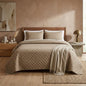 Luxury Quilted Bedspread Set Double Size 3 Piece Embossed Coverlet with Pillowcases Soft All Season Bed Cover 220x250cm