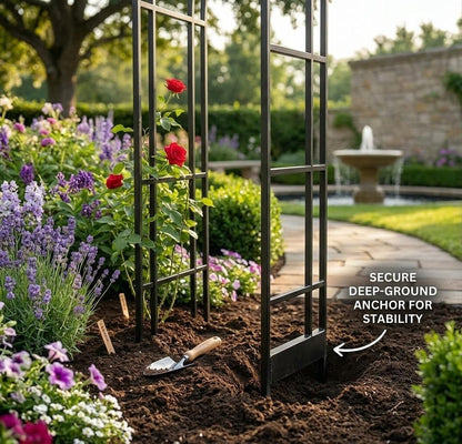 2.4M Metal Garden Arch – Heavy-Duty Steel Plant Support