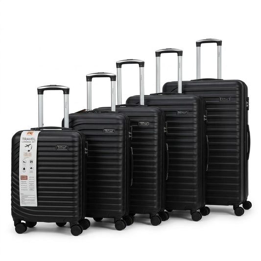 5 Piece Hard Shell Luggage Set with 360° Spinner Wheels, Combination Lock, Lightweight Travel Suitcase Set 18/20/26/29/32 Inch