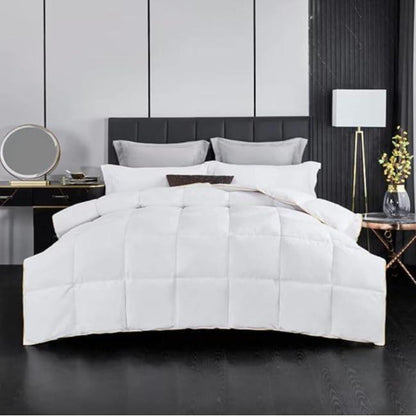 Goose Feather & Down Duvet cover set, Cotton Cover, Box-Stitched, All Season Warm quilts Cover set tog 10.5 to tog 18.5 cold night