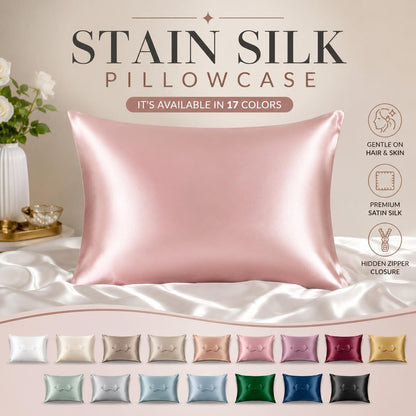 Satin Silk Pillowcases for Hair and Skin 2 Pack Standard Size 50x75cm Envelope Closure Pillow Case