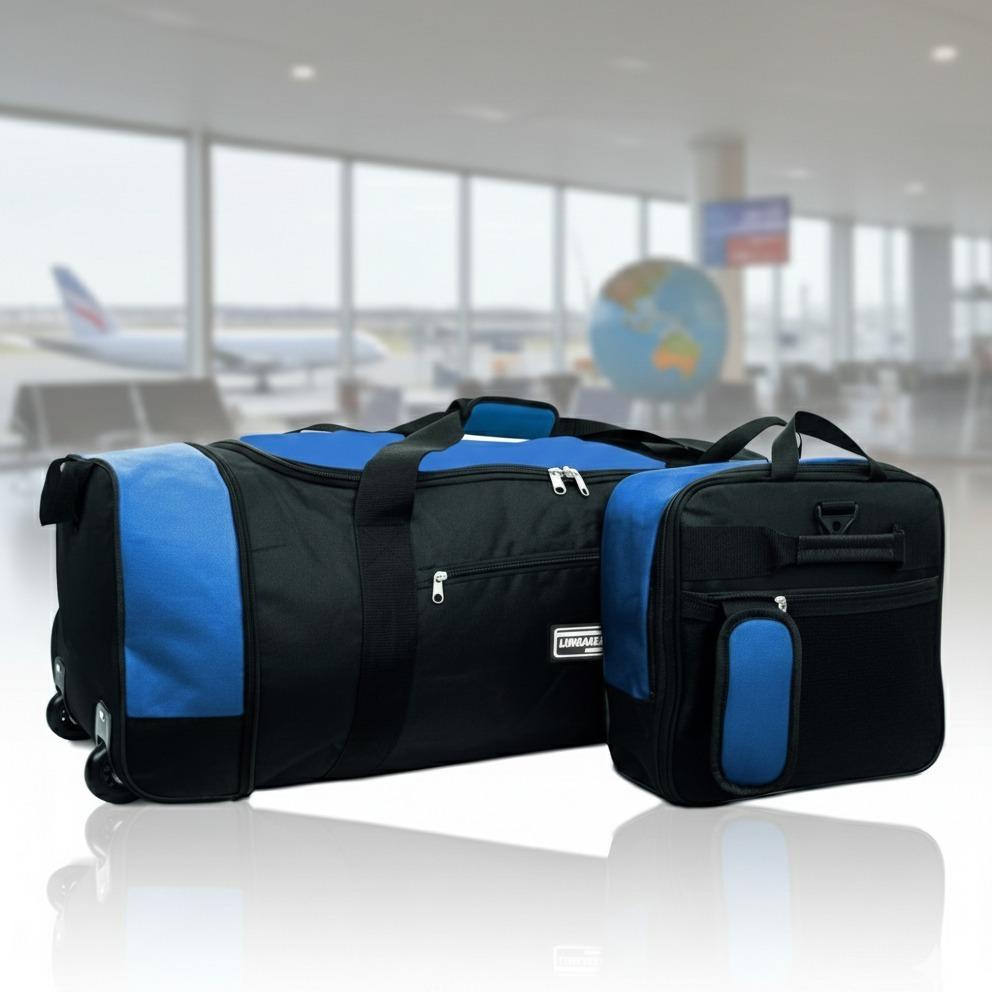 32 Inch 2 in 1 Large Capacity Travel Bag with Wheels Lightweight Rolling Weekend Luggage for Men and Women, Collapsible Storage Suitcase Alternative