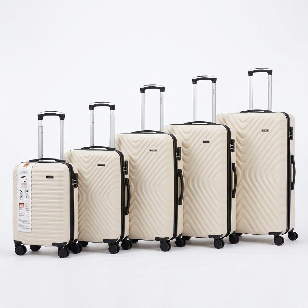 5 Piece Hard Shell Luggage Set with 360° Spinner Wheels, Combination Lock, Lightweight Travel Suitcase Set 18/20/26/29/32 Inch