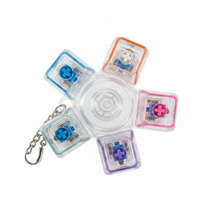 Sensory Fidget Cube Keychain Stress Relief Toy Multi Button Anti Anxiety Keyring Toy for Adults