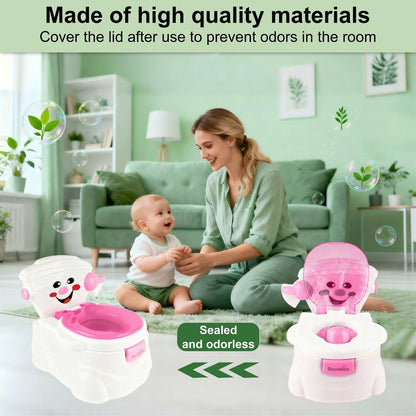 2 in 1 Kids Toilet Seat & Toddler Potty Training Chair with Removable Urinal Child Toilet Trainer for Boys & Girls