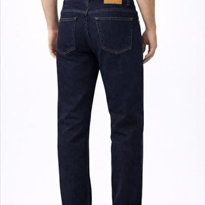 Men’s Straight Leg Jeans Comfortable & Durable Stretchy Cotton Denim with Signature Button Detail Available in Black, Navy, Light Blue Sizes W30–W40 Menswear Pants