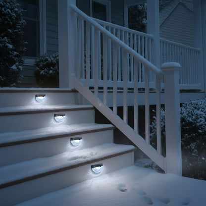 Garden Lights Pack of 4 Outdoor Lights Waterproof Night Light for Pathway Patio Deck Fence Solar Security Light with Dusk to Dawn Sensor Outdoor Lighting