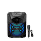 8 Inch Wireless Bluetooth Trolley Speaker with Microphone LED Lights Portable Outdoor Party Speaker with Rechargeable Battery
