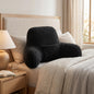 Plush Teddy Fleece Reading Pillow with Armrests & Pocket – Soft Backrest Cushion