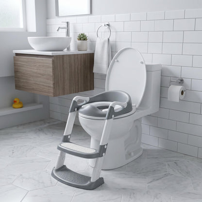 Toddler Potty Training Seat with Adjustable Ladder Steps Non-Slip Kids Toilet Training Seat Safe BPA-Free Toilet Trainer for Boys & Girls
