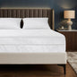 Zipped Mattress Protector Full Encasement Jacquard Flower Polycotton Anti Bed Bug Cover Breathable Hypoallergenic White