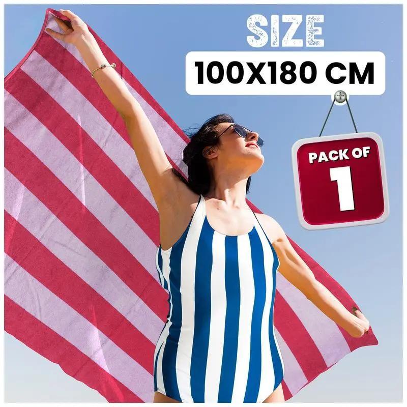 Extra Large Beach Towel Quick Dry Sand Resistant Lightweight Travel Towel XXL 100 x 180 cm Soft Adult Towel