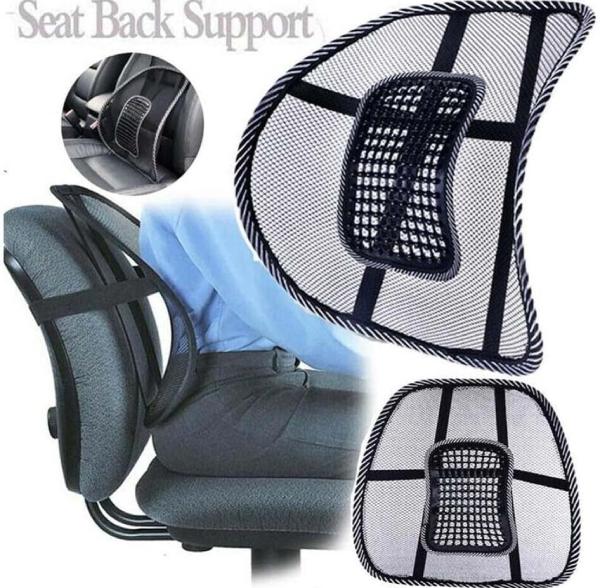 Mesh Back Support Car Seat Mesh Lumbar Support Cushion Chair Support Lower Back Pain Relief Back Posture Corrector With Elastic Strap Back Rest for Home Office Chairs