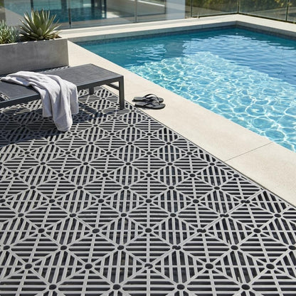 Interlocking Decking Tiles 30x30cm 10PC 20PC 30PC 40PC 50PC Outdoor Plastic Garden Flooring Tiles Patio Balcony Terrace Deck Tiles Grey