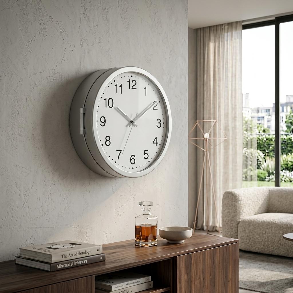Secret Wall Clock with Hidden Storage Safe 25cm Diversion Safe Discreet Home Security Store Valuables Safely Modern Wall Clock UK