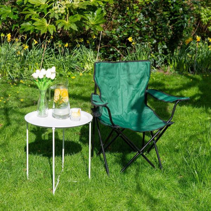 Folding Camping Chair Collapsible Fishing Chair with Carrier Bag Lightweight Portable Hiking Chair with Mesh Cup Holder, Heavy Duty Camping Chair Comfortable Cross Design Seat for Outdoors Camping Fishing Picnics Beach & Travel Green