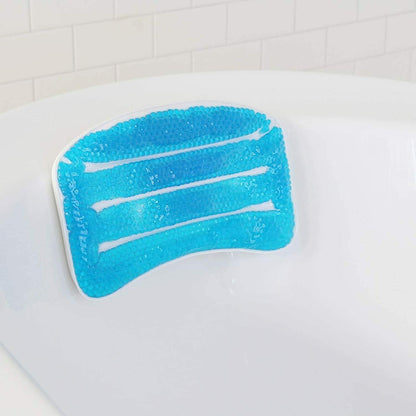 Cooling Gel Spa Bath Pillow with Suction Cups Soft Neck & Shoulder Support Headrest for Bathtub & Home Spa Relaxation