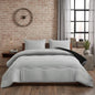 10.5 Tog Coverless Reversible Duvet Set with Pillowcase Soft Microfibre Quilt Machine Washable Bedding Navy Natural Pink Grey Single, Double, King & Super King