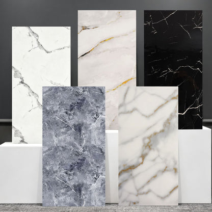 Waterproof Self-Adhesive Marble Wall Tiles Easy Fit Peel & Stick Kitchen Bathroom Panels 10 20 or 50 Pack 60L x 30W cm Lightweight Smooth Decoration