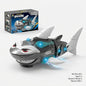 Electric Shark Toy with Light & Sound Moving Action Kids Interactive Toy Grey White UK